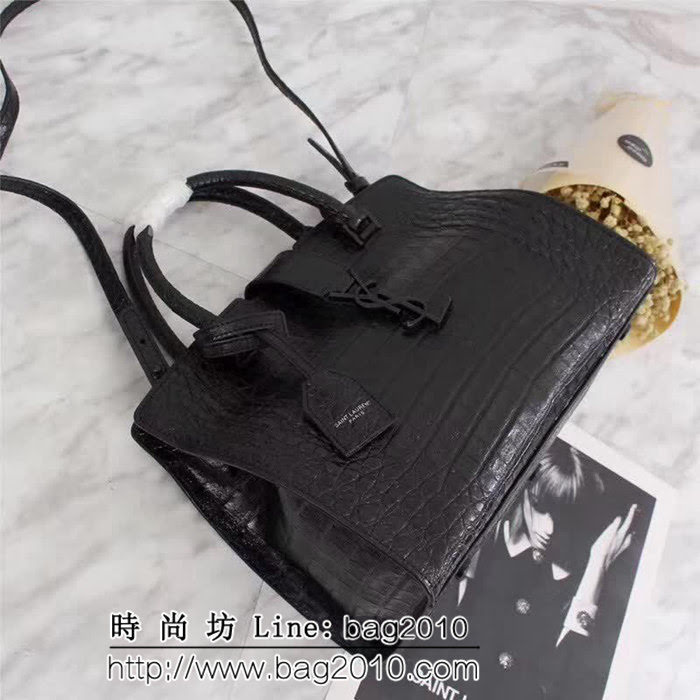 YSL聖羅蘭 經典老款 專櫃品質 牛皮壓鱷魚紋手提肩背包 75093-2 YAS1134